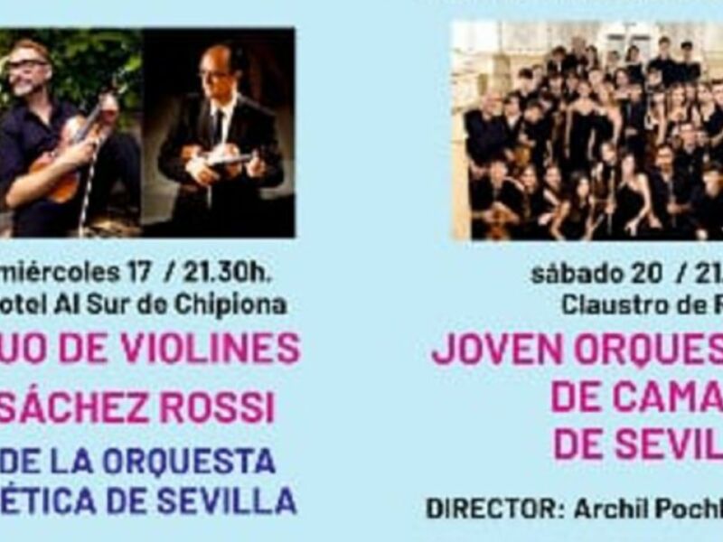 El Festival de Música Ciudad de Chipiona propone esta semana dos nuevas citas el miércoles y el domingo