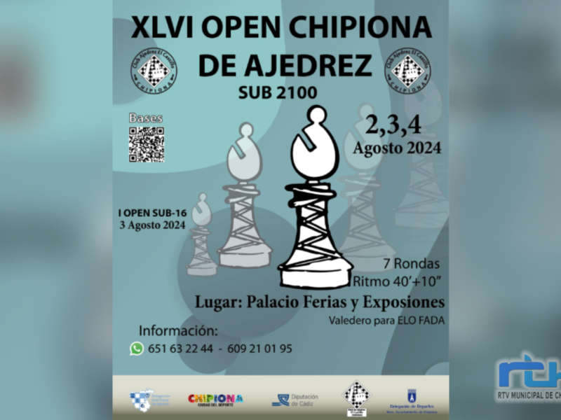 Mañana comienza el Open Chipiona de Ajedrez, la competición más antigua de la localidad que este año incorpora una versión para niños