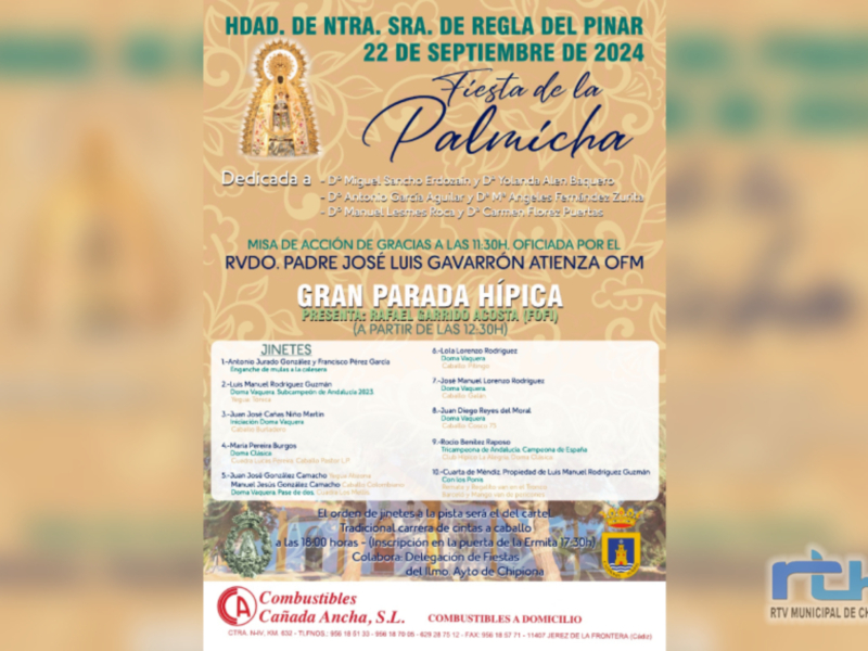 La Hermandad del Pinar lanza el cartel de la Fiesta de la Palmicha, que se celebrará el domingo 22 de septiembre