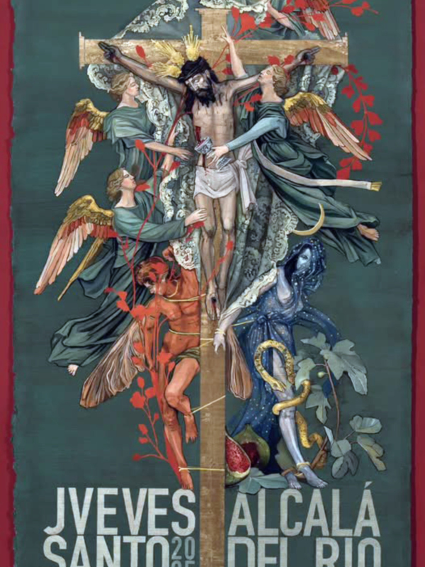  "Alegoría de la Redención de Cristo", un cartel cargado de simbolismo para el Jueves Santo de Alcalá del Río