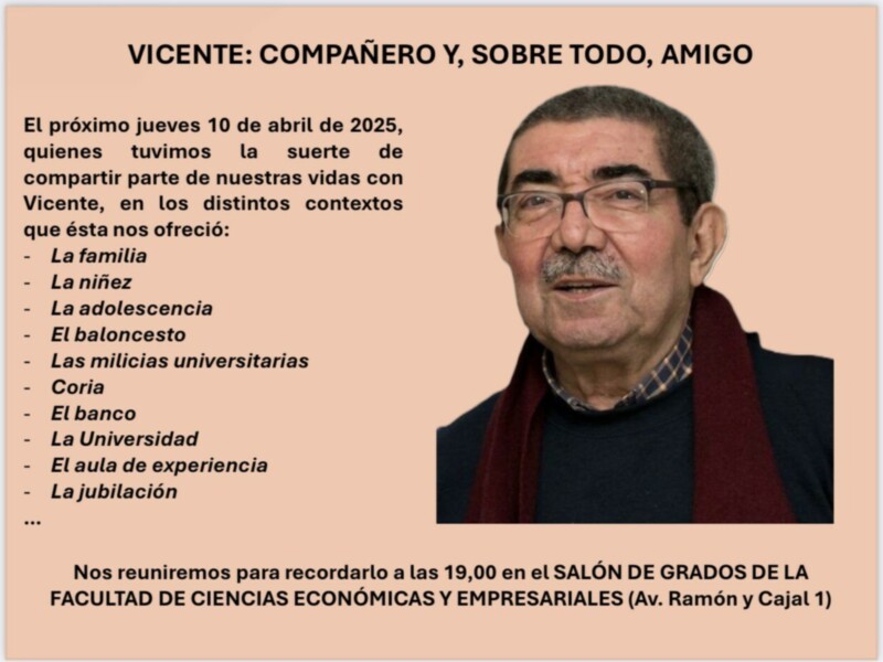 Vicente Rodríguez :compañero y, sobre todo, amigo 