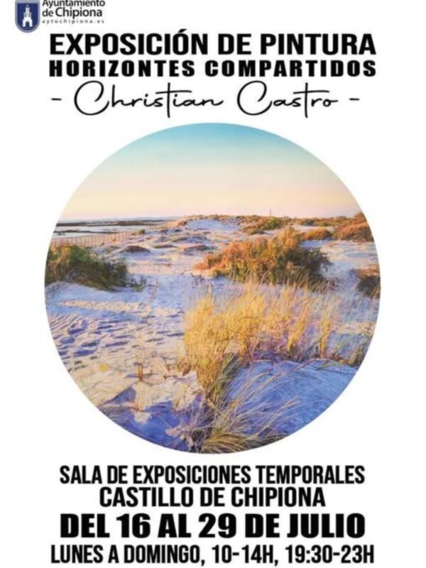 Mañana llega a la sala del Castillo de Chipiona la exposición ‘Horizontes compartidos’, del chipionero Christian Castro  