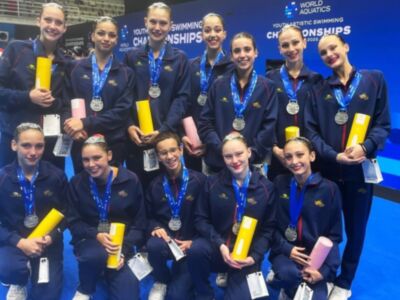 Plata en el Mundial infantil de Atenas para el Club Natación Sincro Sevilla