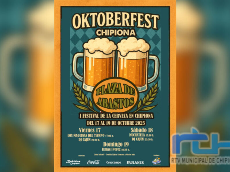 Del 17 al 19 de octubre se celebra en Chipiona el I Oktoberfest en la Plaza de Abastos con una amplia oferta gastronómica y de ocio    