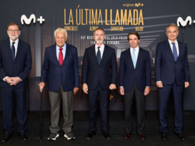 Movistar Plus+ reúne a Felipe González, José María Aznar, José Luis Rodríguez Zapatero y Mariano Rajoy en la presentación de la serie documental original 'La última llamada'