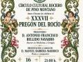 Cartel del Círculo Cultural Rociero de Pino Montano celebra su XXXVII Pregón del Rocío en Sevilla 