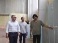 Visita a las obras de la piscina cubierta municipal de Los Palacios y Villafranca.