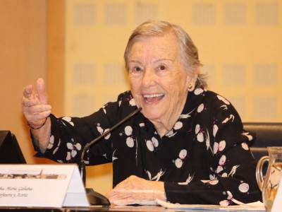 María Galiana, durante la Lección Primera de la Facultad de Humanidades de la Universidad Pablo de Olavide.